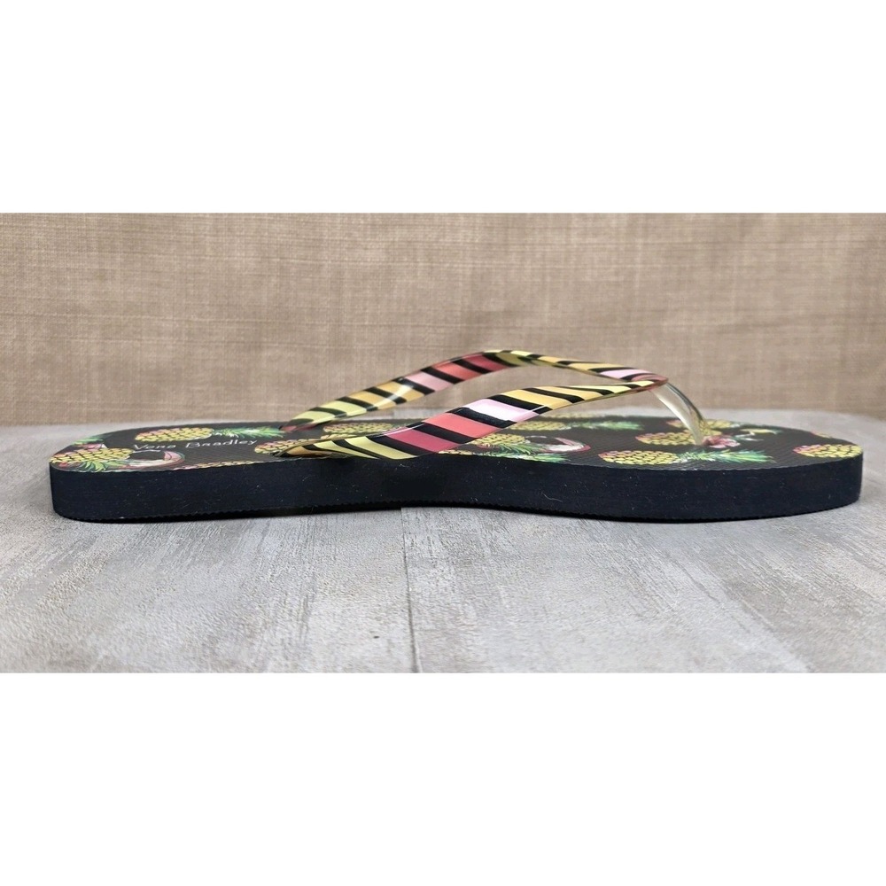 Vera Bradley Flip Flops Toucan Party Pineapple Tropical Women's Size 9-10‎ EUC - Picture 4 of 9